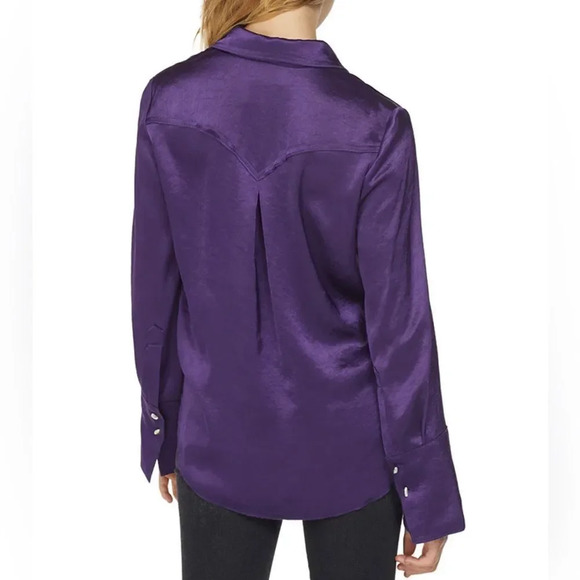 NANUSHKA madine satin Shirt (Purple) - Picture 4 of 13